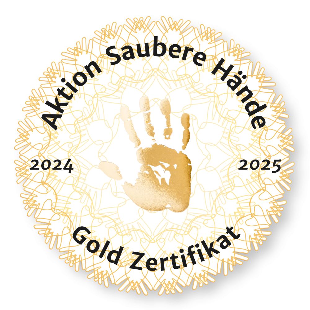 Goldmedaille der Aktion Saubere Hände